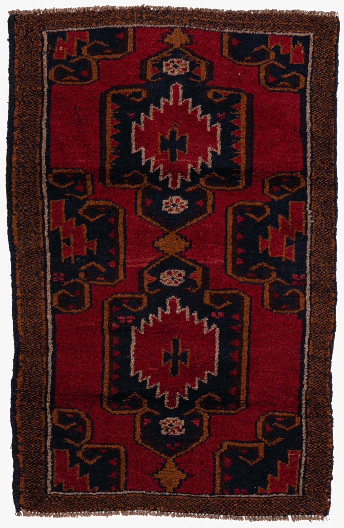 3' x 4' 4  Hand Knotted Balouch Persian Wool Rug