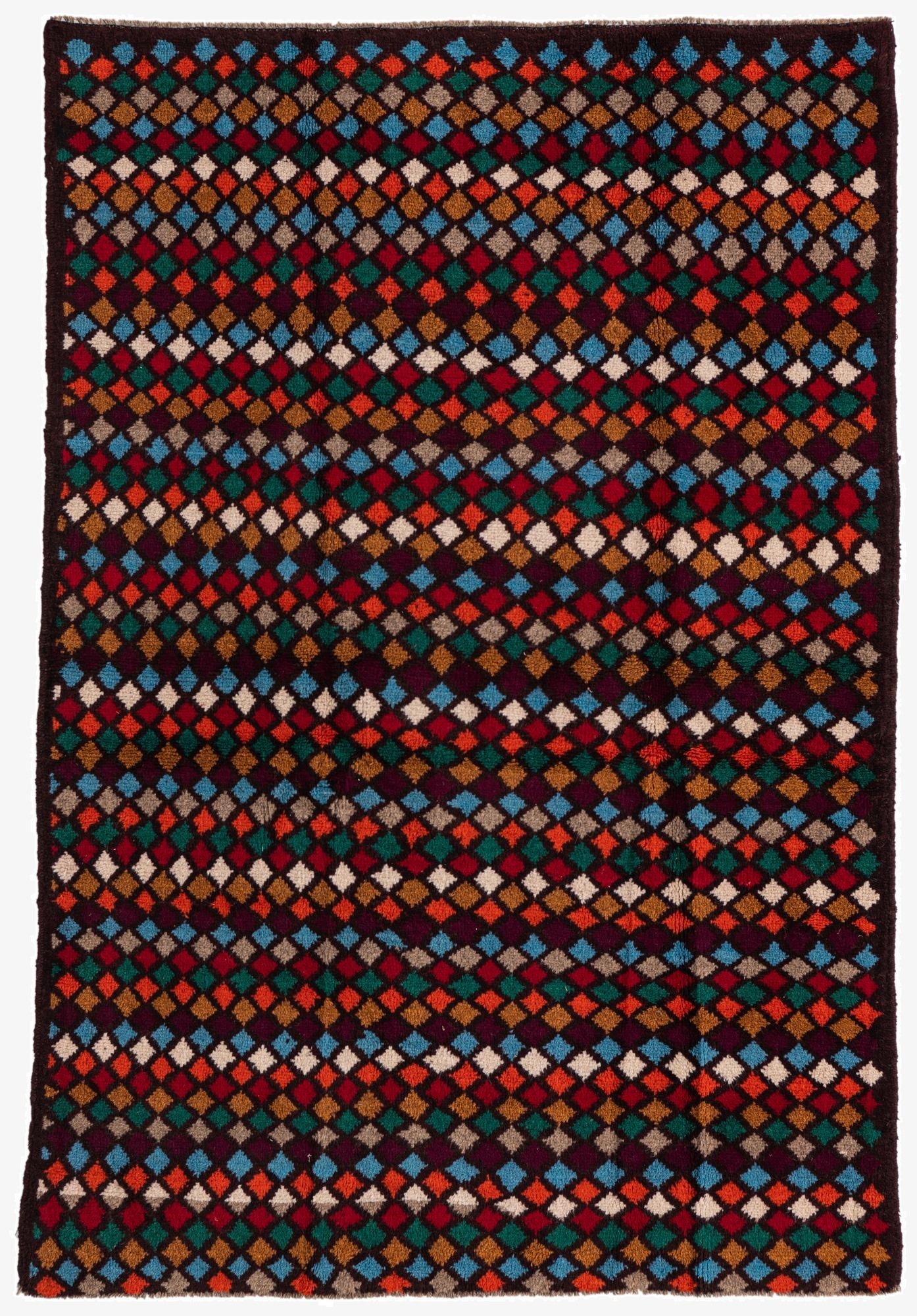 4' x 5' 9  Hand Knotted Balouch Wool Rug