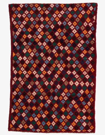 3' x 4' 4 Hand Knotted Balouch Wool Rug