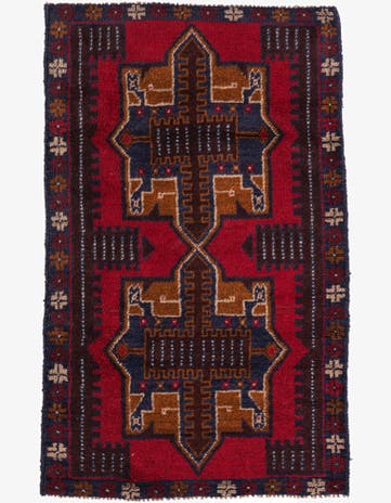 2' 10 x 4' 8 Hand Knotted Balouch Persian Wool Rug