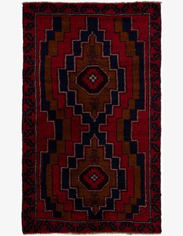 2' 9 x 4' 8 Hand Knotted Balouch Persian Wool Rug