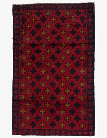 2' 10 x 4' 5 Hand Knotted Balouch Persian Wool Rug