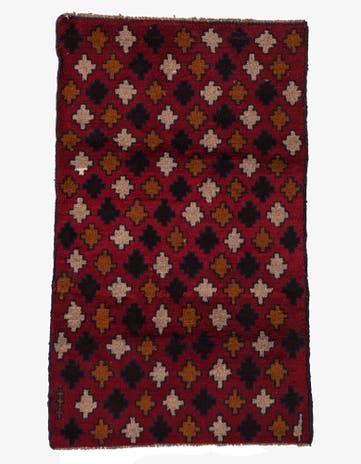 2' 9 x 4' 8 Hand Knotted Balouch Persian Wool Rug