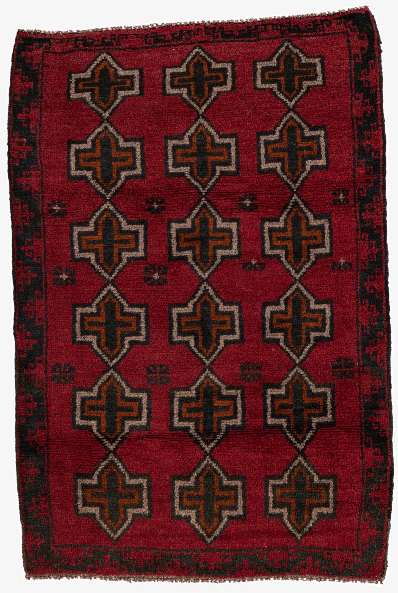 3' x 4' 4  Hand Knotted Balouch Persian Wool Rug