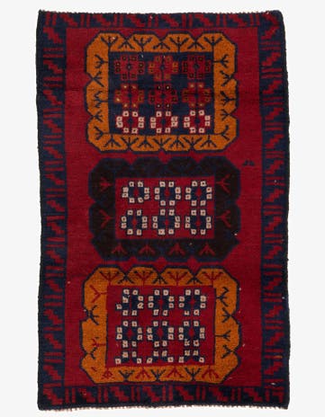 2' 10 x 4' 5 Hand Knotted Balouch Persian Wool Rug