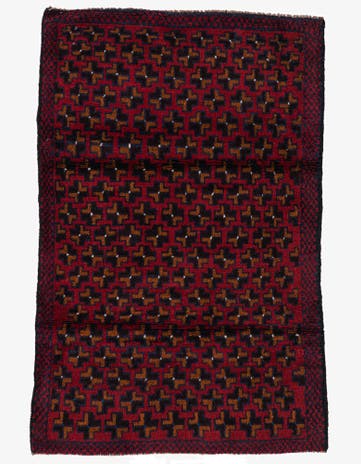 2' 10 x 4' 5 Hand Knotted Balouch Persian Wool Rug