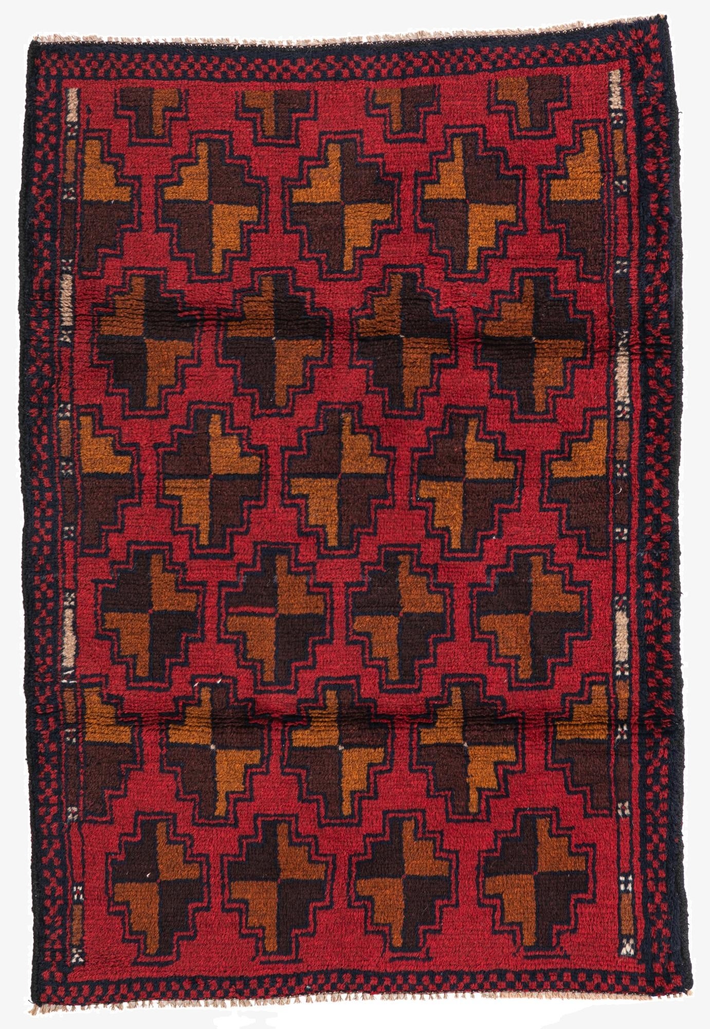 3' x 4' 4  Hand Knotted Balouch Persian Wool Rug