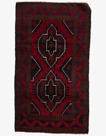 2' 8 x 4' 10 Hand Knotted Balouch Persian Wool Rug