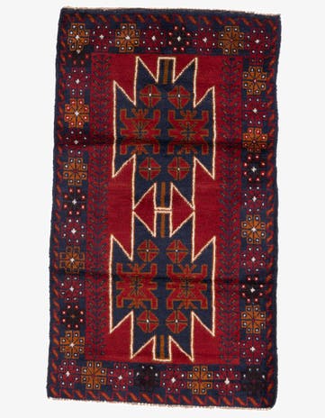 2' 10 x 4' 10 Hand Knotted Balouch Persian Wool Rug