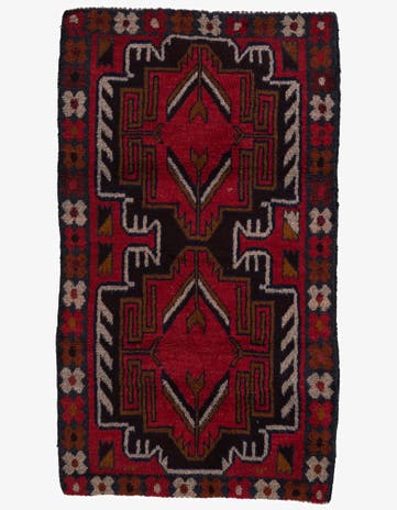 2' 9 x 4' 9 Hand Knotted Balouch Persian Wool Rug