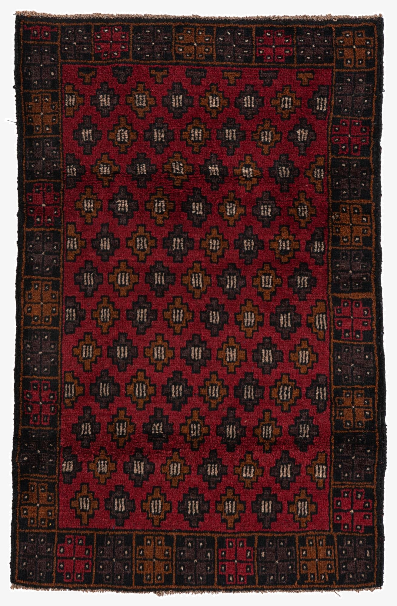 2' 10 x 4' 6  Hand Knotted Balouch Persian Wool Rug