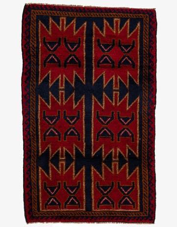 2' 10 x 4' 7 Hand Knotted Balouch Persian Wool Rug