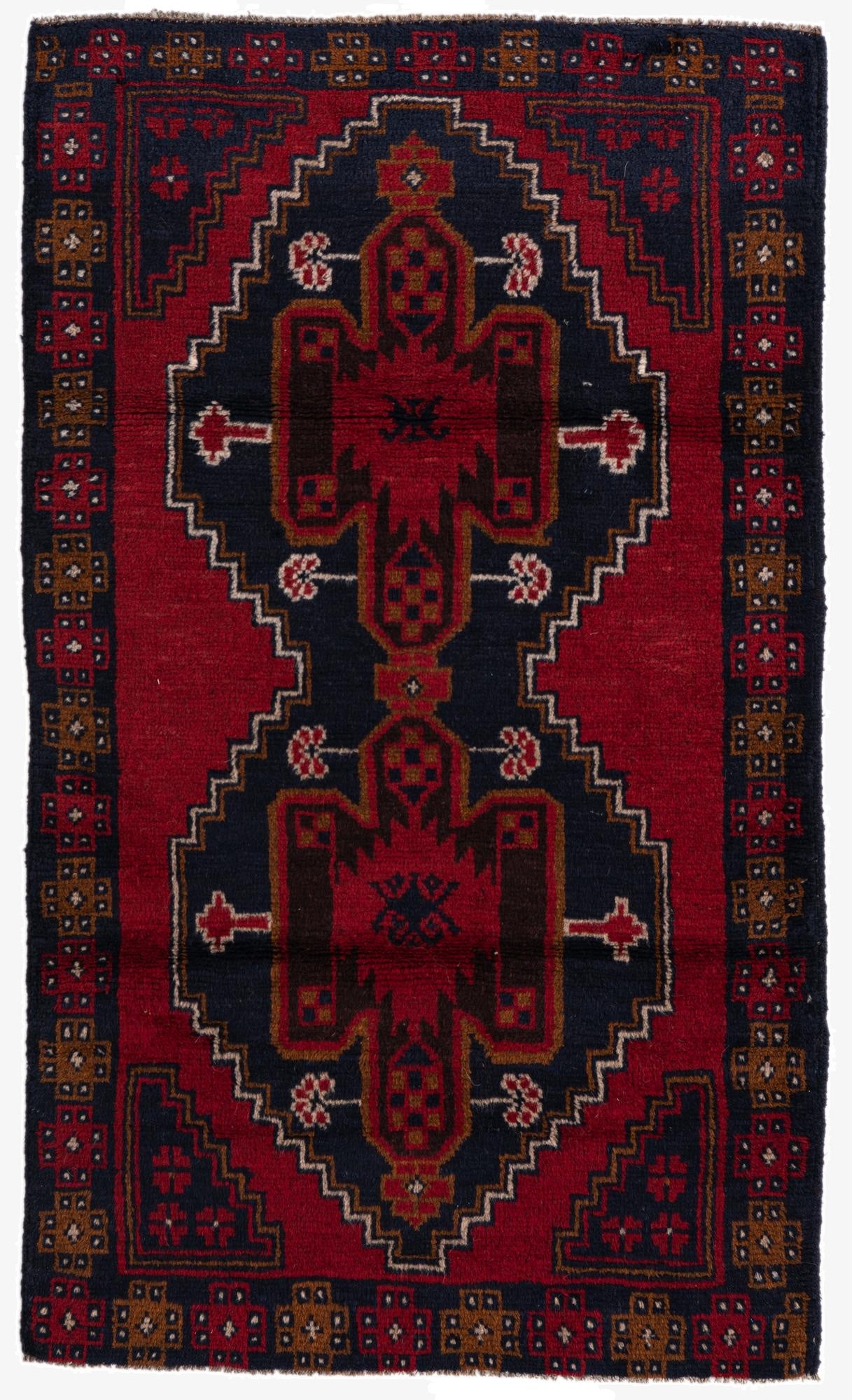 2' 9 x 4' 7  Hand Knotted Balouch Persian Wool Rug
