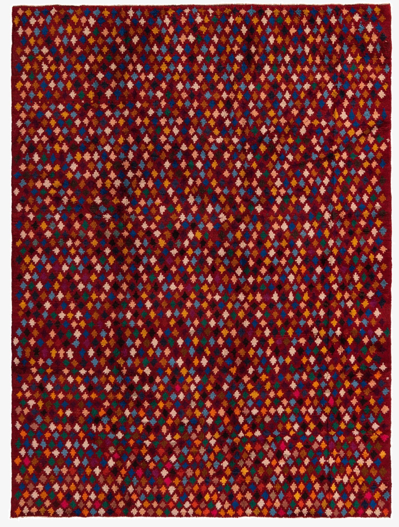 6' 7 x 8' 2  Hand Knotted Balouch Wool Rug