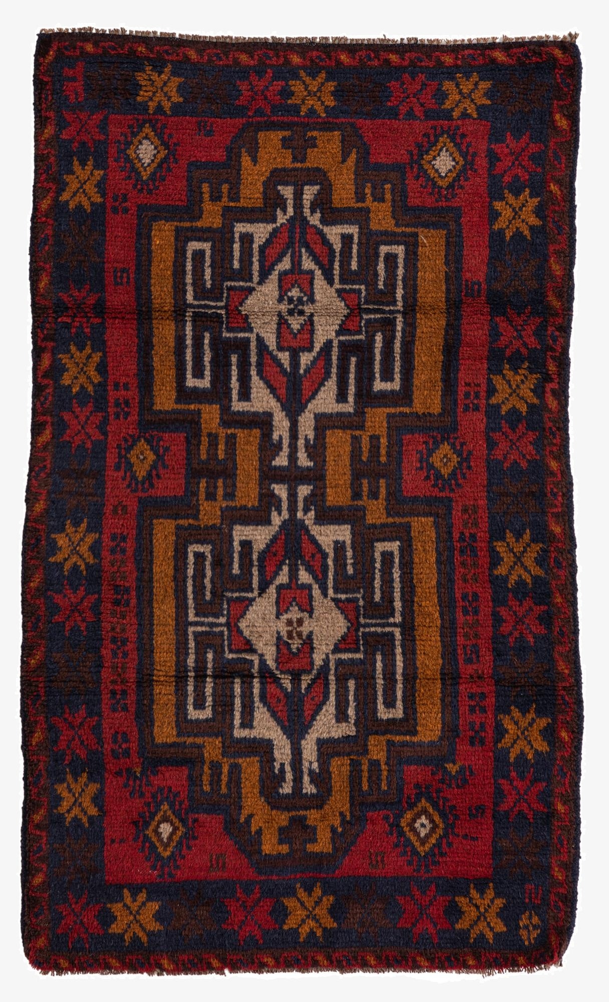 2' 10 x 4' 8  Hand Knotted Balouch Persian Wool Rug