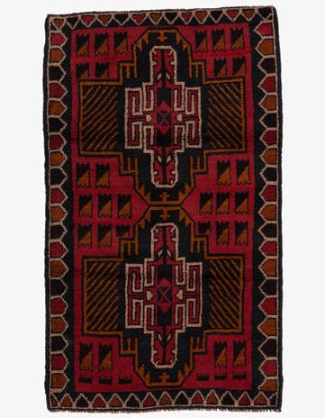 2' 10 x 4' 8 Hand Knotted Balouch Persian Wool Rug