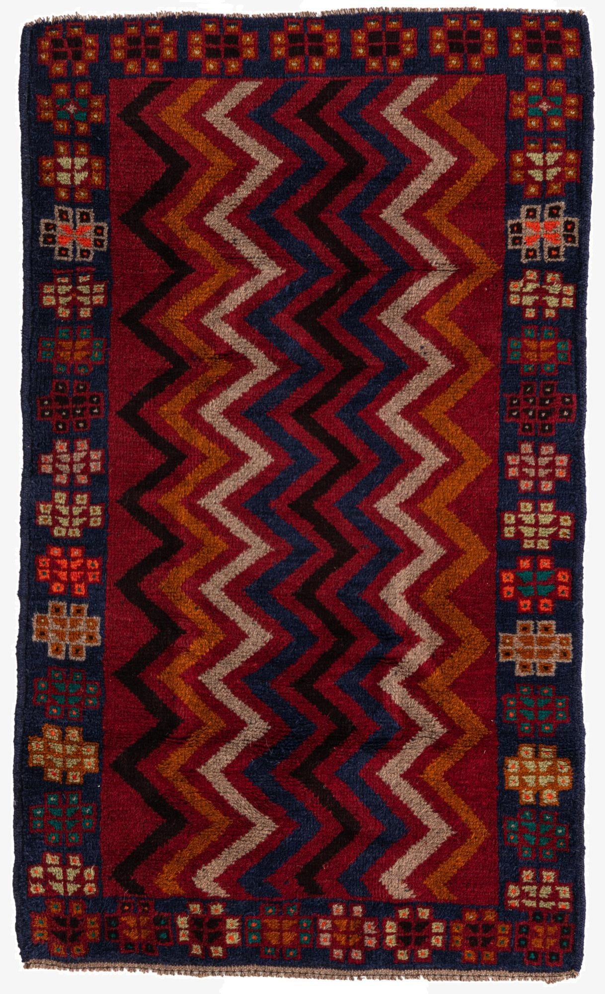 2' 10 x 4' 10  Hand Knotted Balouch Persian Wool Rug