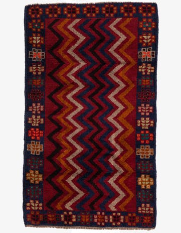 2' 10 x 4' 10 Hand Knotted Balouch Persian Wool Rug