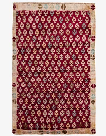 4' 1 x 6' 5 Hand Knotted Balouch Wool Rug