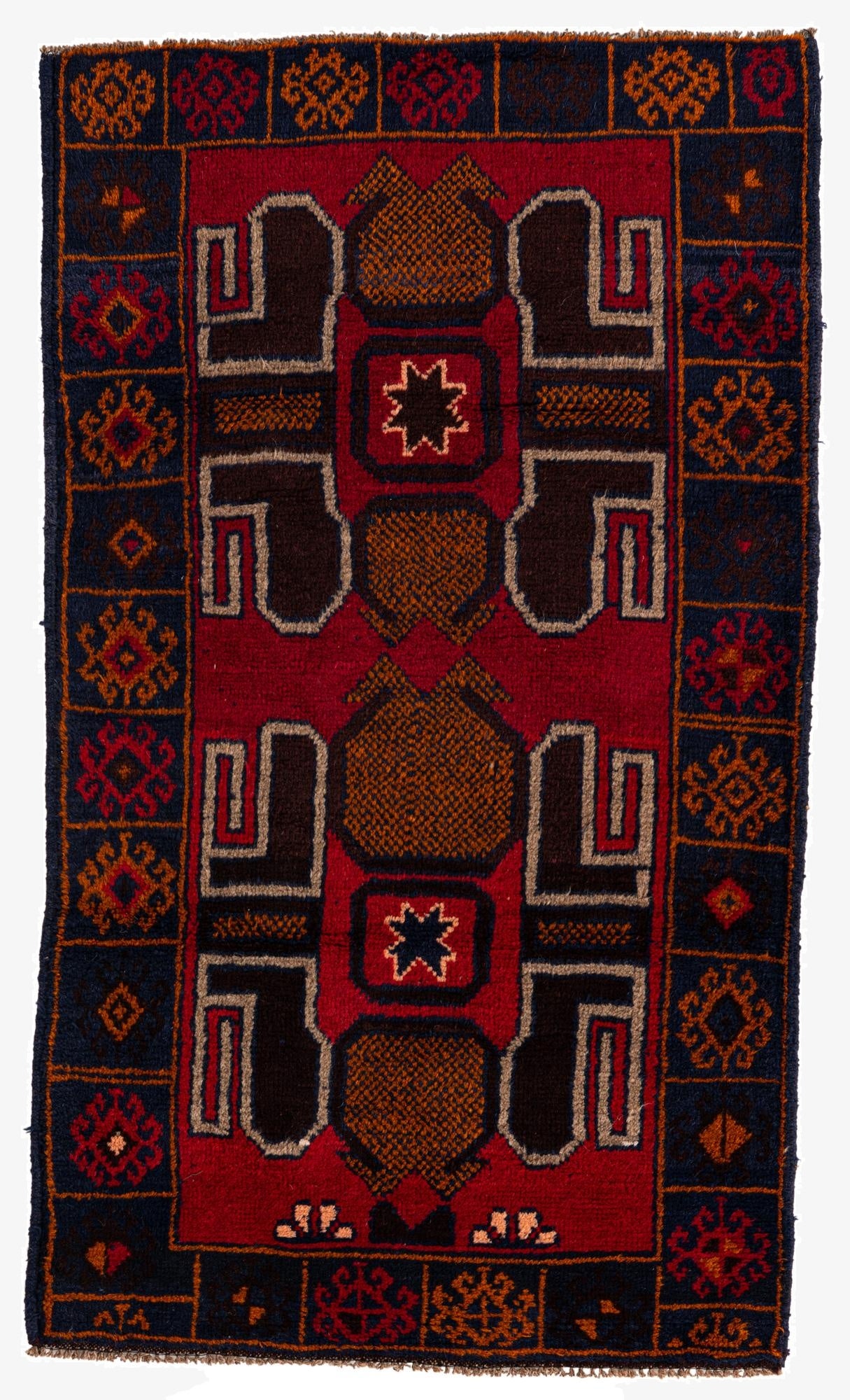 2' 10 x 4' 9  Hand Knotted Balouch Persian Wool Rug