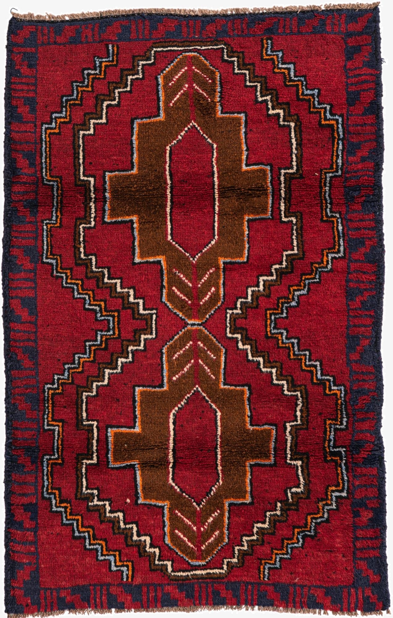 2' 10 x 4' 5  Hand Knotted Balouch Persian Wool Rug