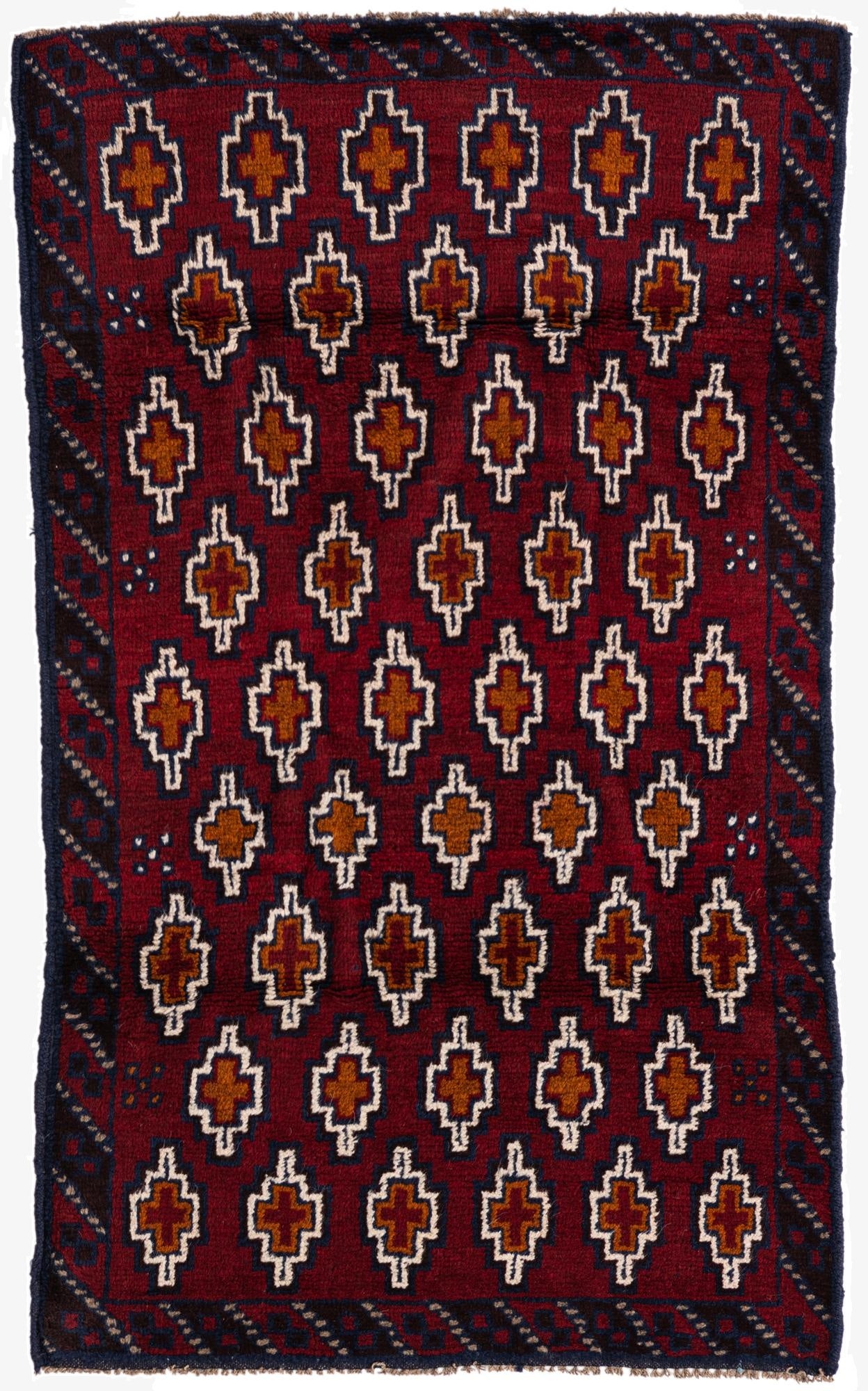 2' 9 x 4' 8  Hand Knotted Balouch Persian Wool Rug