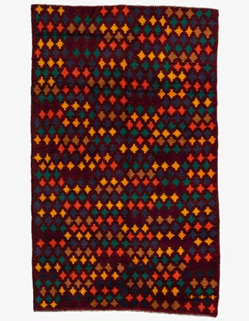 4' x 6' 5 Hand Knotted Balouch Wool Rug