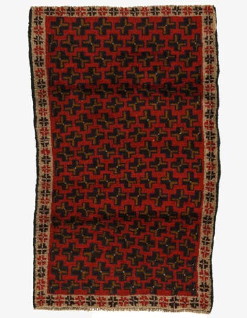 2' 10 x 4' 7 Hand Knotted Balouch Persian Wool Rug