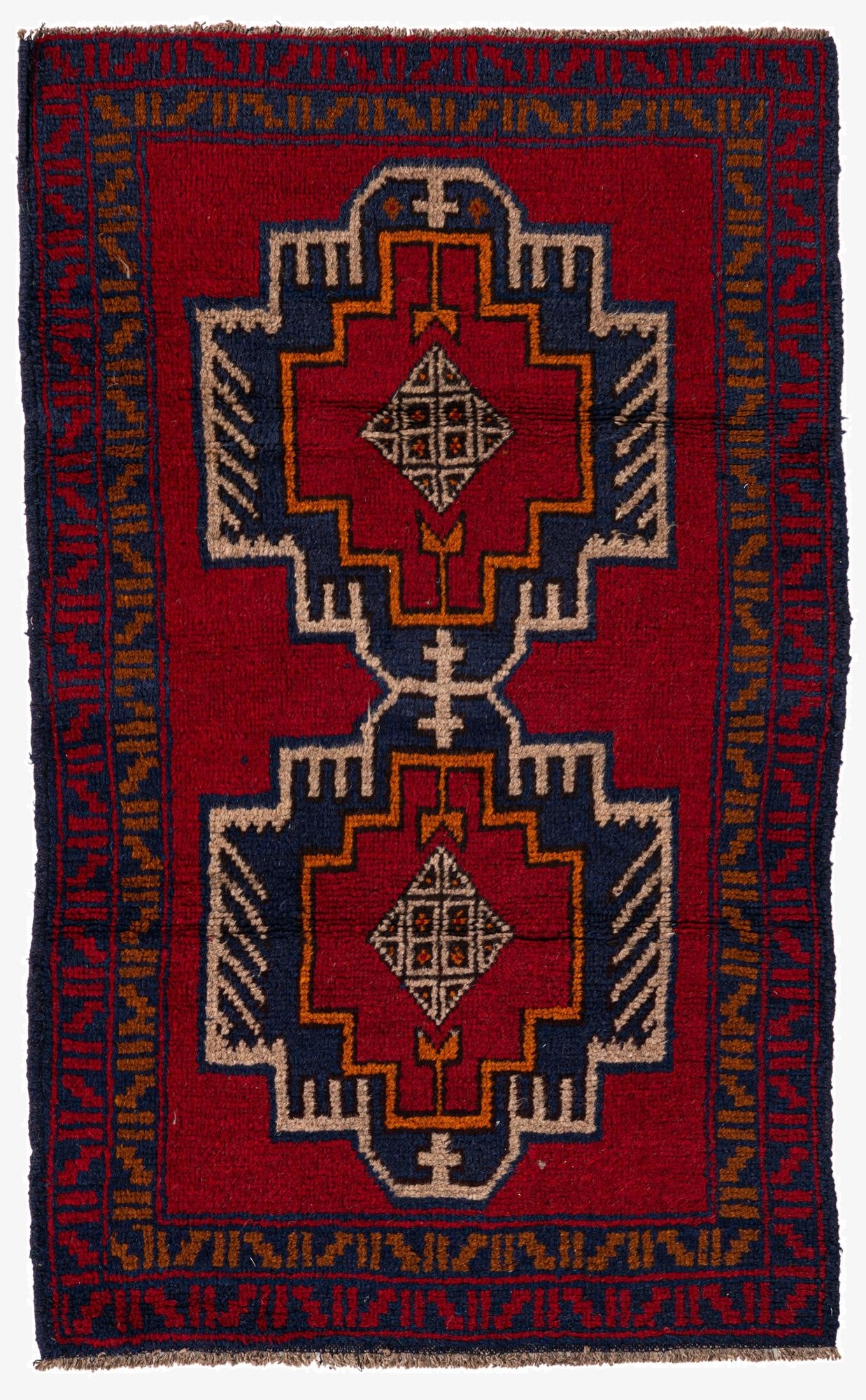 2' 10 x 4' 7  Hand Knotted Balouch Persian Wool Rug