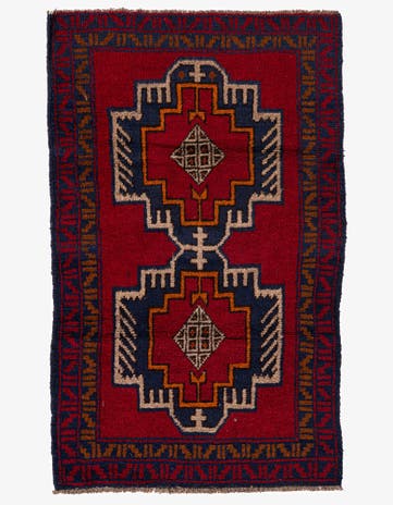 2' 10 x 4' 7 Hand Knotted Balouch Persian Wool Rug