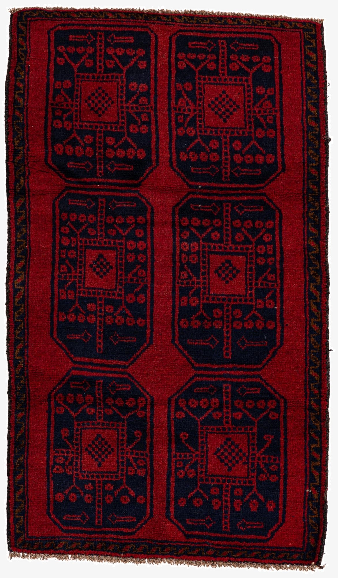 2' 10 x 4' 10  Hand Knotted Balouch Persian Wool Rug