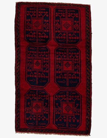 2' 10 x 4' 10 Hand Knotted Balouch Persian Wool Rug