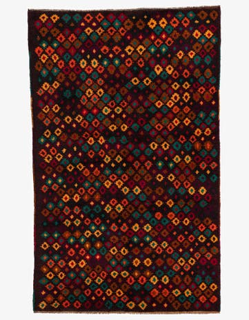 3' 9 x 6' 1 Hand Knotted Balouch Wool Rug