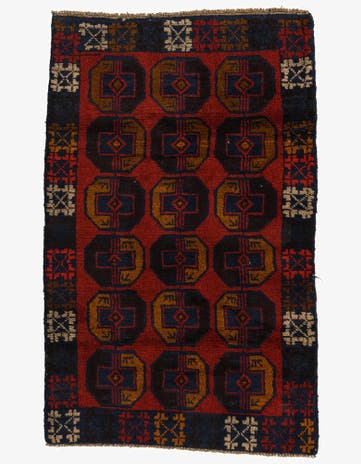 2' 10 x 4' 6 Hand Knotted Balouch Persian Wool Rug