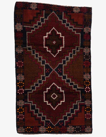 2' 10 x 4' 10 Hand Knotted Balouch Persian Wool Rug