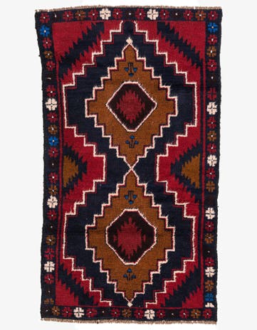 2' 8 x 4' 9 Hand Knotted Balouch Persian Wool Rug