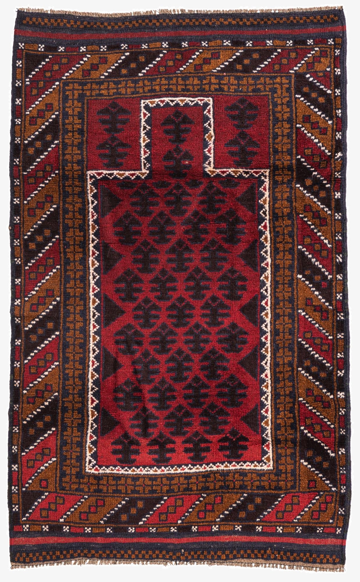 3' x 4' 9  Hand Knotted Balouch Persian Wool Rug