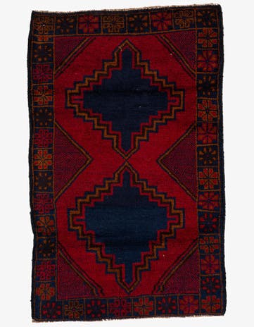 2' 11 x 4' 7 Hand Knotted Balouch Persian Wool Rug