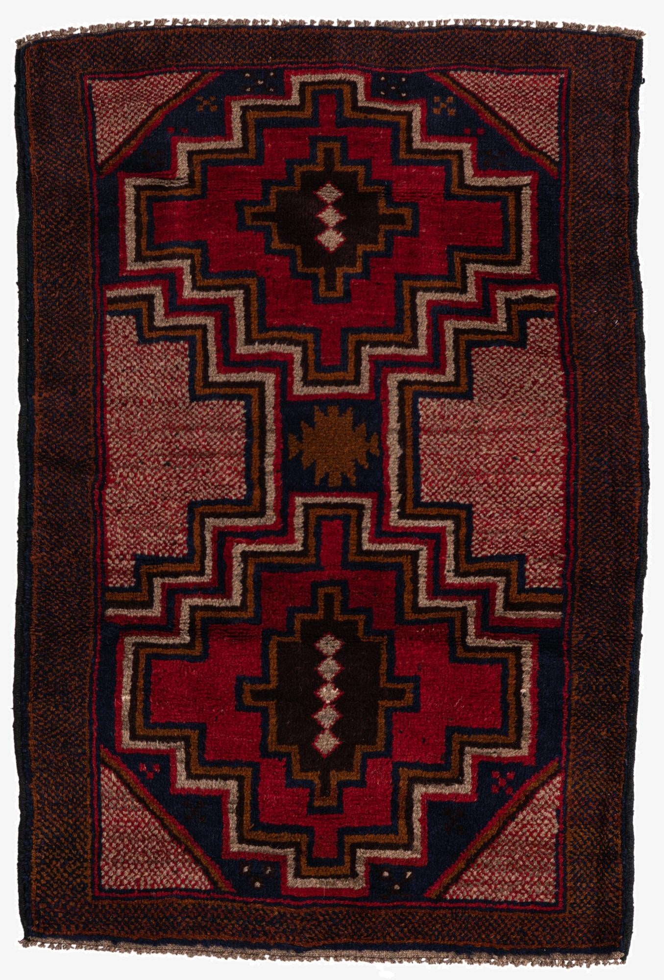 3' x 4' 5  Hand Knotted Balouch Persian Wool Rug