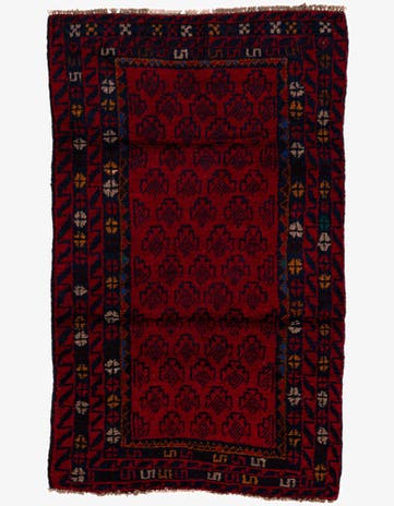 2' 9 x 4' 7 Hand Knotted Balouch Persian Wool Rug