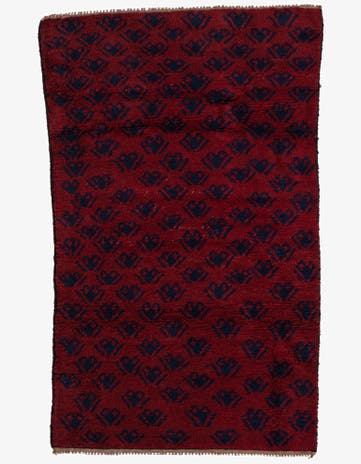 2' 10 x 4' 6 Hand Knotted Balouch Persian Wool Rug