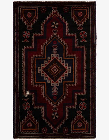 2' 10 x 4' 8 Hand Knotted Balouch Persian Wool Rug