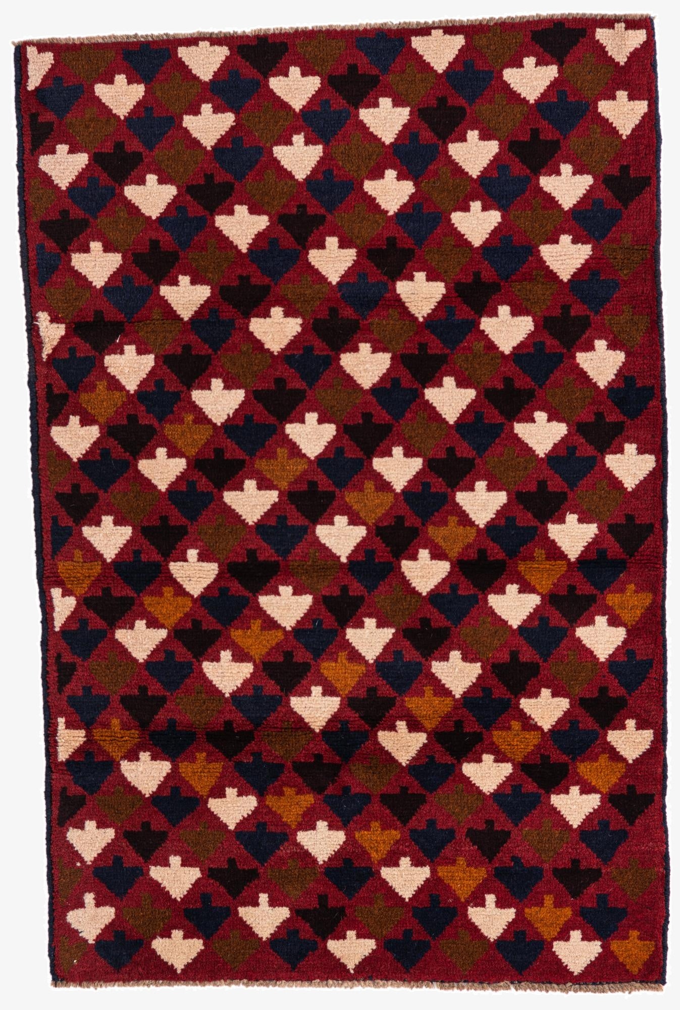 3' x 4' 4  Hand Knotted Balouch Wool Rug