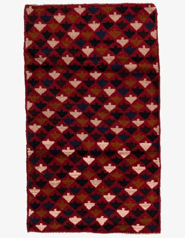 2' 9 x 4' 8 Hand Knotted Balouch Persian Wool Rug