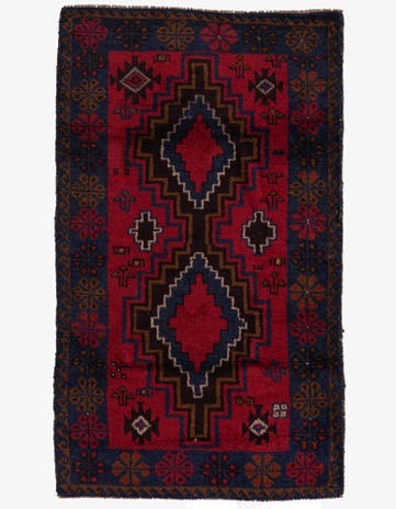 2' 10 x 4' 9 Hand Knotted Balouch Persian Wool Rug