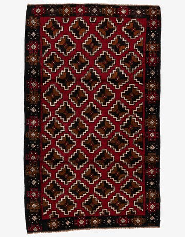 2' 9 x 4' 8 Hand Knotted Balouch Persian Wool Rug