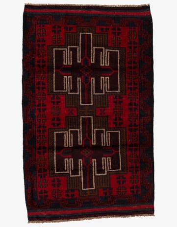 3' x 5' Hand Knotted Balouch Persian Wool Rug