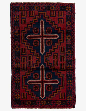 2' 10 x 4' 7 Hand Knotted Balouch Persian Wool Rug