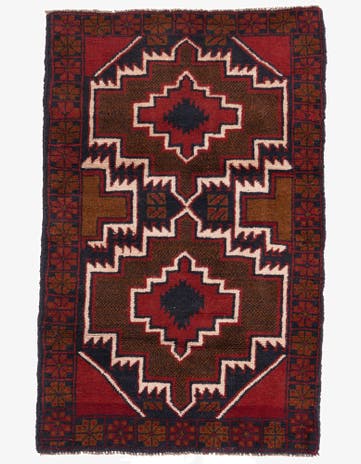 2' 10 x 4' 5 Hand Knotted Balouch Persian Wool Rug