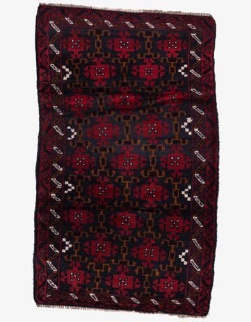 2' 9 x 4' 7 Hand Knotted Balouch Persian Wool Rug